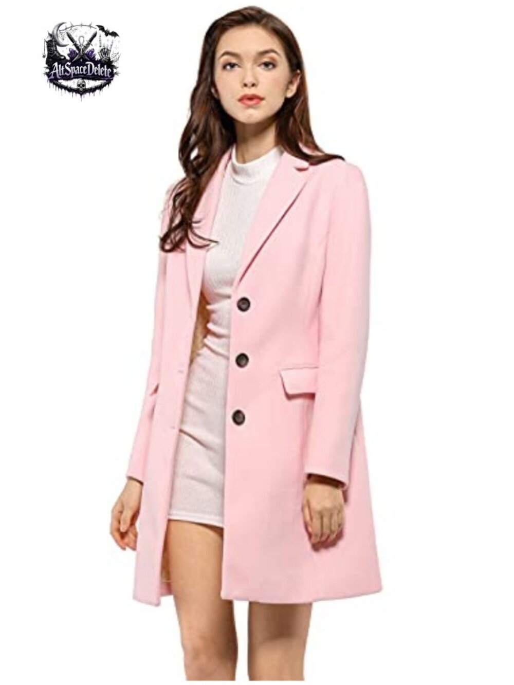 A-Line Peacoat Wool Blend Trench Overcoat Work Office Business Casual